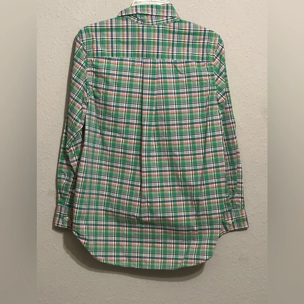 Ralph Lauren Green Plaid Kids Button Down Shirt
